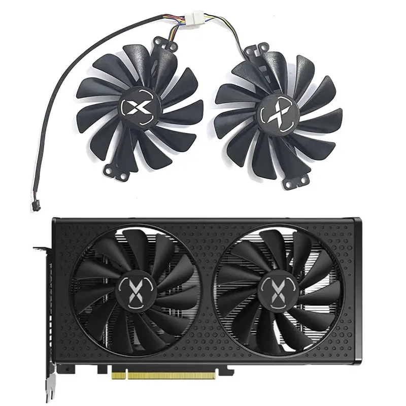 New 95mm 4pin FY010010M12LPA FDC10U12S9-C RX6600 6600XT GPU Cooler for XFX Radeon RX 6600 6600XT Gaming Graphics Card Fan