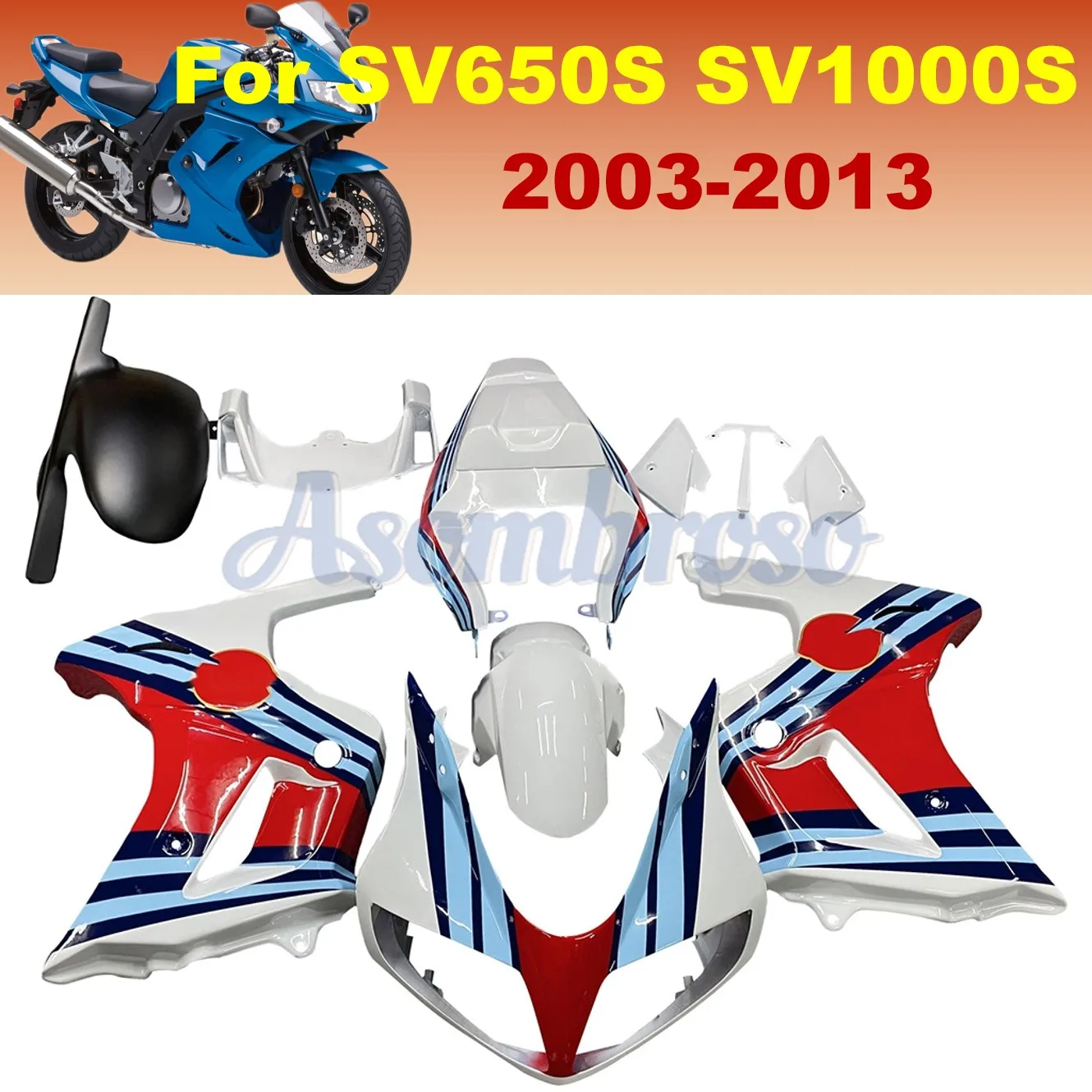 Fairing BodyKit For SV650S SV1000S 2003 2004 2005 2006 2007 2008 2009 2010 2011 2012 2013 High Quality Refitment Parts