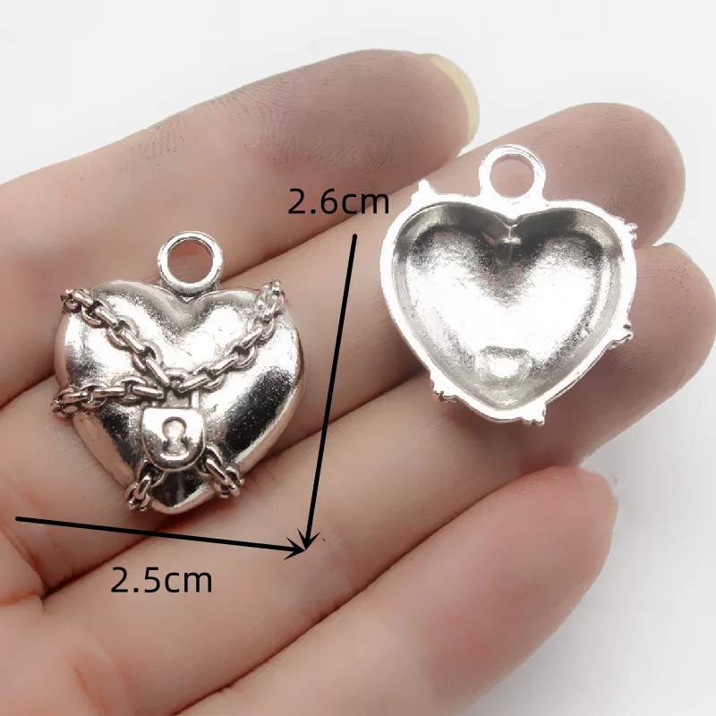 Punk Rock Style Brain Hearts Bone Alloy Pendant DIY Charms Necklace Earrings Jewelry Making P773
