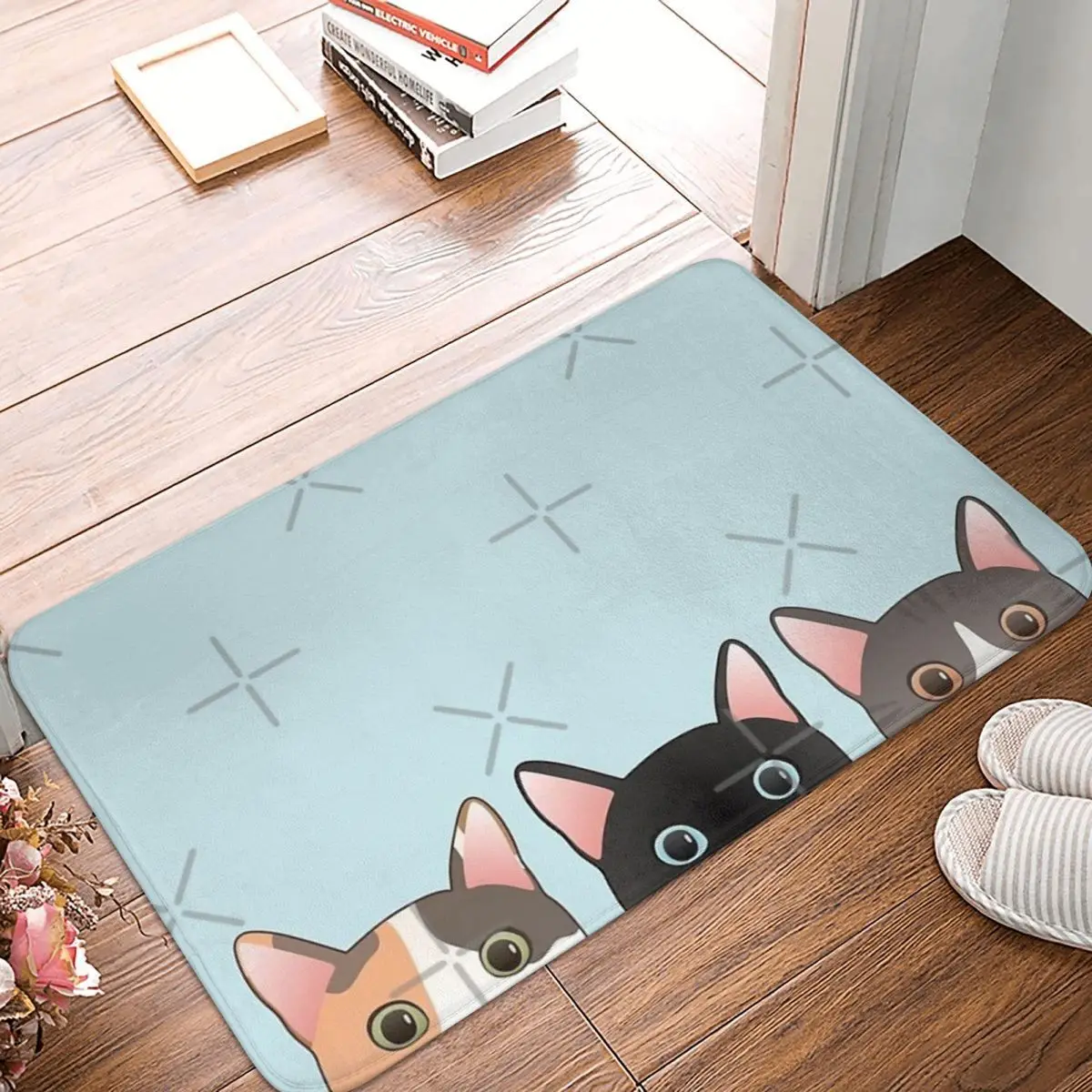 

Peeking Cats 40x60cm Carpet Polyester Floor Mats Trendy Durable Everyday