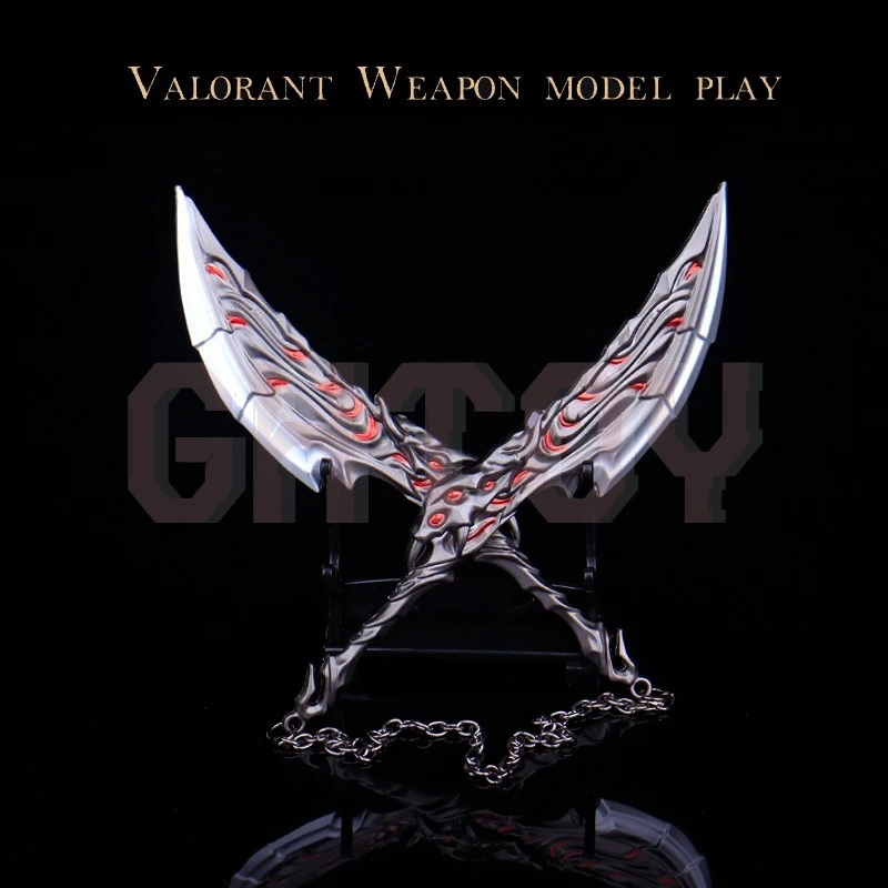 Valorant – modèle d'armes à Double Slash, périphérique de jeu, affichage de bureau de haute qualité, Collection d'ornements, cadeau d'anniversaire pour fille et garçon