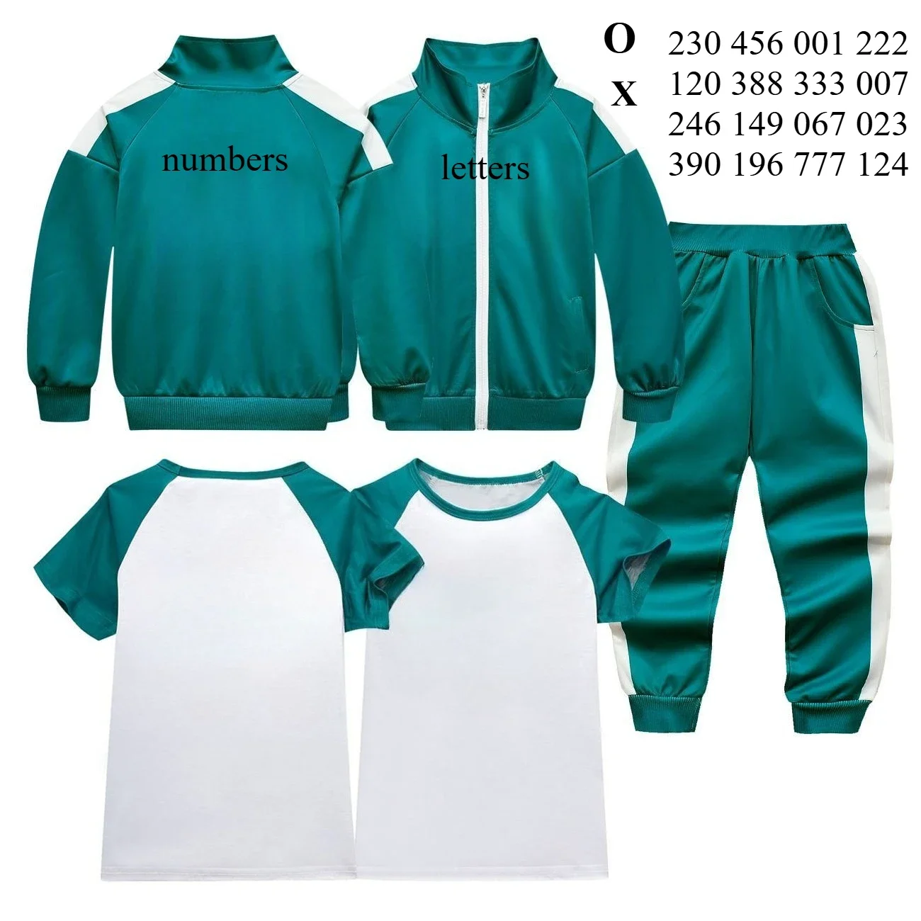 

Kids Games Cosplay Costume Korea Disguise Boys Girls Blue Sports Sweatshirt for Team Halloween Carnival Party Clothes