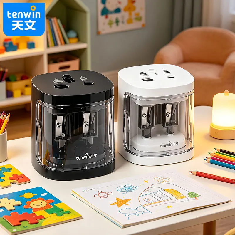Tenwin Symmetry energy electric cutting pen knife Children one-handed operation Hands free efficient cutting pen