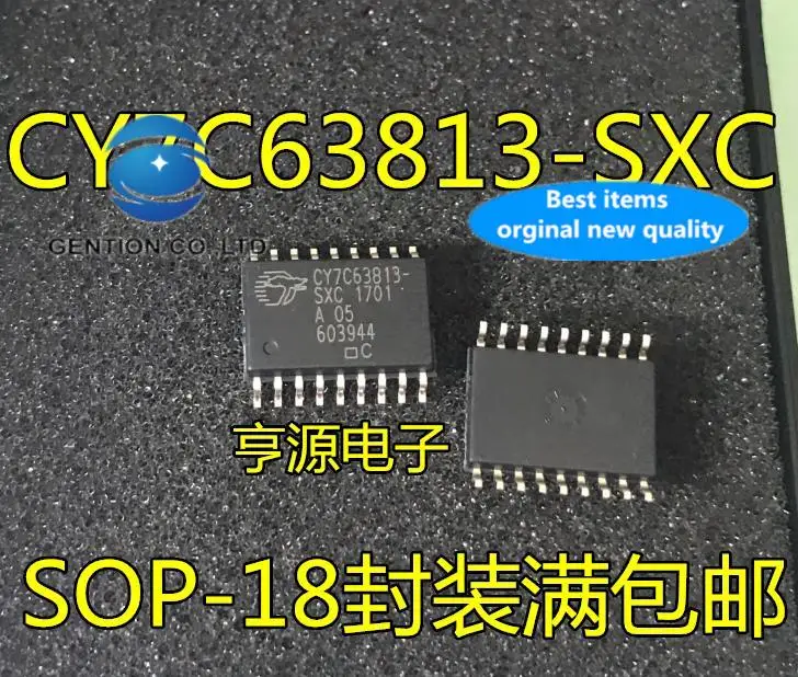 10pcs 100% orginal new in stock  CY7C63813 CY7C63813-SXC SOP-18 CY7C63803-SXC SOP-16