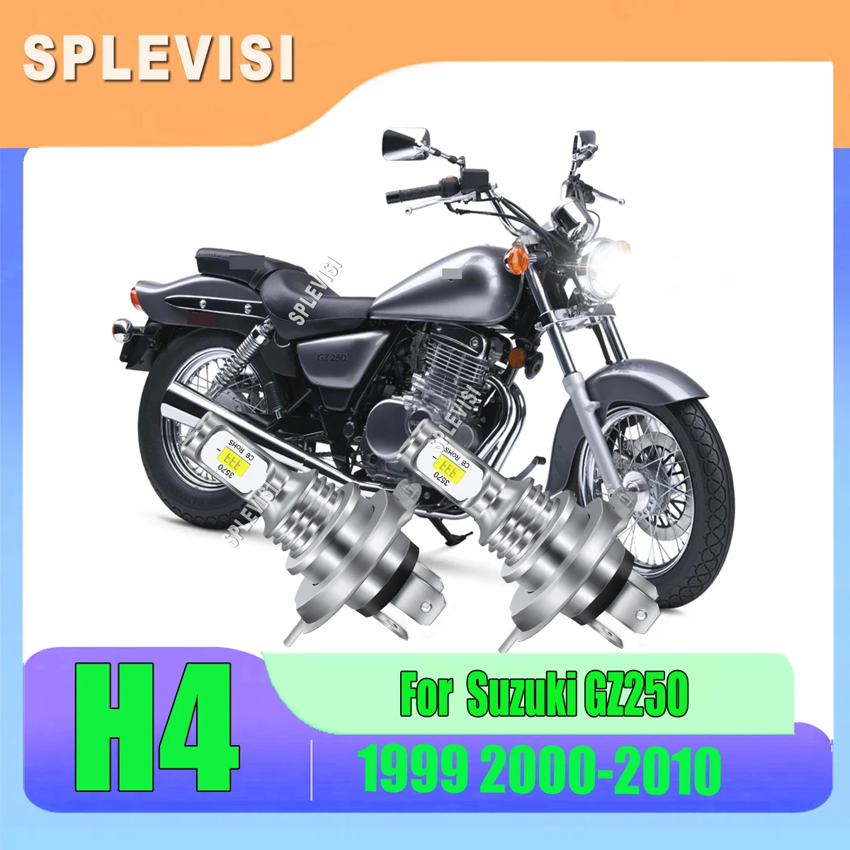 

LED H4 White Headlight Bulbs exact 1:1 specification For Suzuki GZ2501999 2000 2001 2002 2003 2004 2005 2006 2007 2008 2009 2010