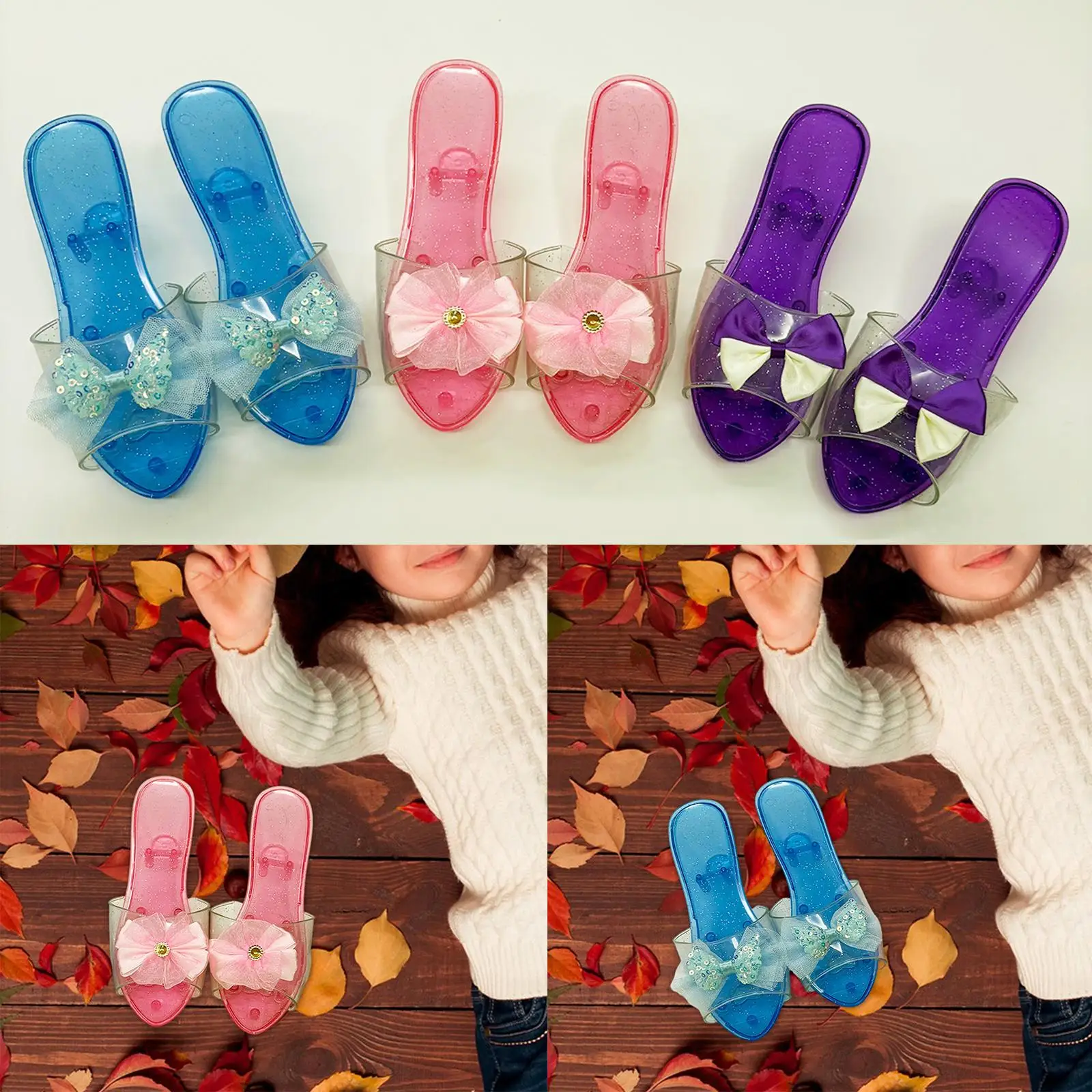 

Jelly Sandals for Girls High Heels for Kids Party Favors Summer Fashion Beautiful Cosplay Costume Role Play Clear Slippers