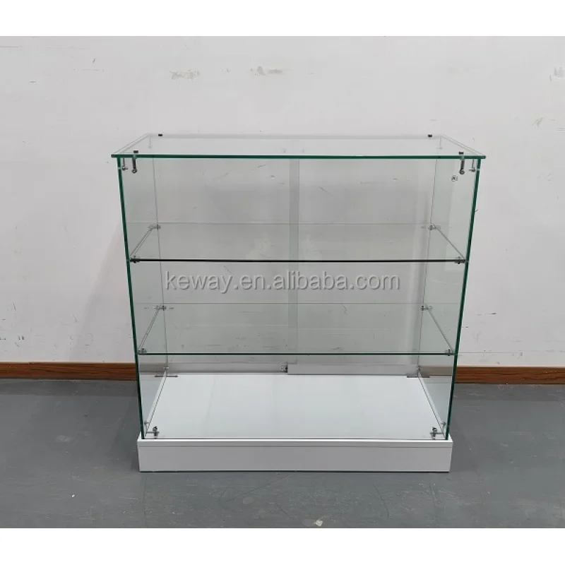 Custom. KEWAY Custom Factory Aluminum Frame Glass Display Cabinet Shopping Showcase