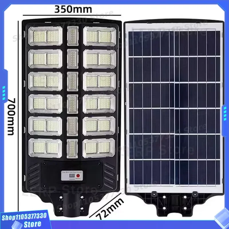 200W LED Solar Street Light IP65 Waterproof 6000K Daylight White All in One Outdoor Lamp Plastic Housing for Garden Road IP65