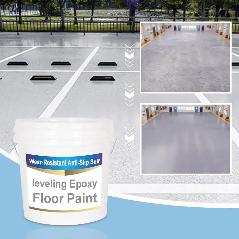 Wear-Resistant Anti-Slip Self-leveling Epoxy Floor Paint,Home Factory Outdoor Imitation Marble Paint