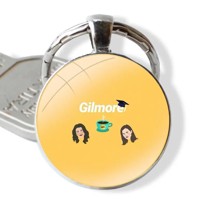 Gilmore Girls Life Short Talk Fast Keychain Handmade Glass Cabochon Key Ring Holder Pendant Key Chains Fashion Lover Gift Design