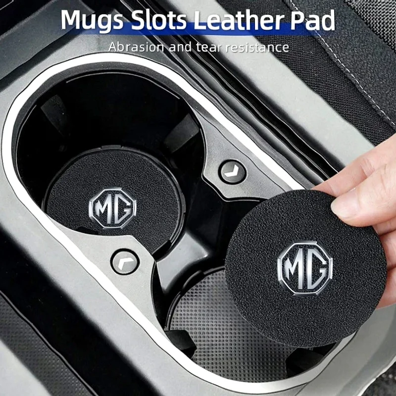 Car Cup Coaster Cup Holder Protector Liner Anti-slip Drink Pad Carbon Fiber For MG ZS MG4 EV MG HS MG3 MG5 EV Marvel R MG ONE