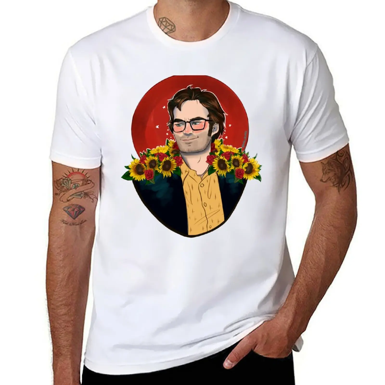 

Sunflowers and Roses T-Shirt t shirts for man graphic vintage mens graphic t shirts essential t shirt T-shirt