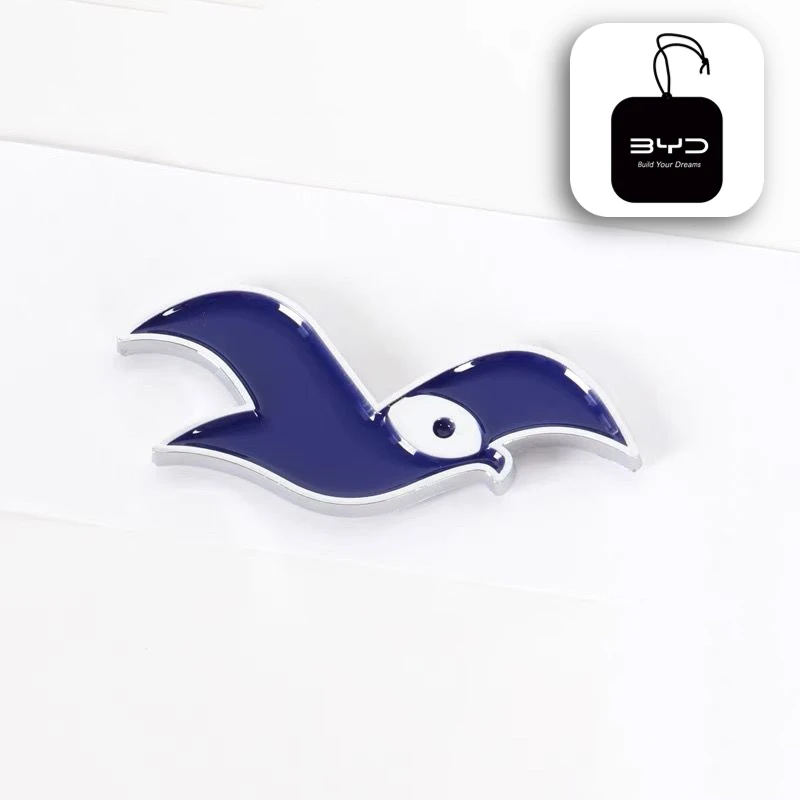 BYD دولفين دولفين ملصق النورس الصغير ثلاثية الأبعاد ملصق سيارة تعديل شخصي ملصق الإبداعية جسم السيارة الذيل التسمية ديكو