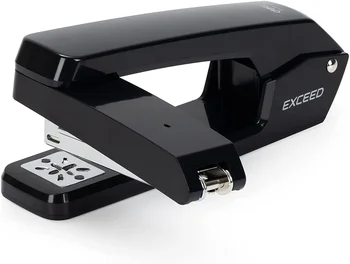 ที่เย็บกระดาษแบบหมุนแขนหมุนได้25แผ่นที่เย็บกระดาษตั้งโต๊ะแบบหมุนได้360องศาสำหรับหนังสือเล่มเล็กหรือหนังสือปกสีดำ