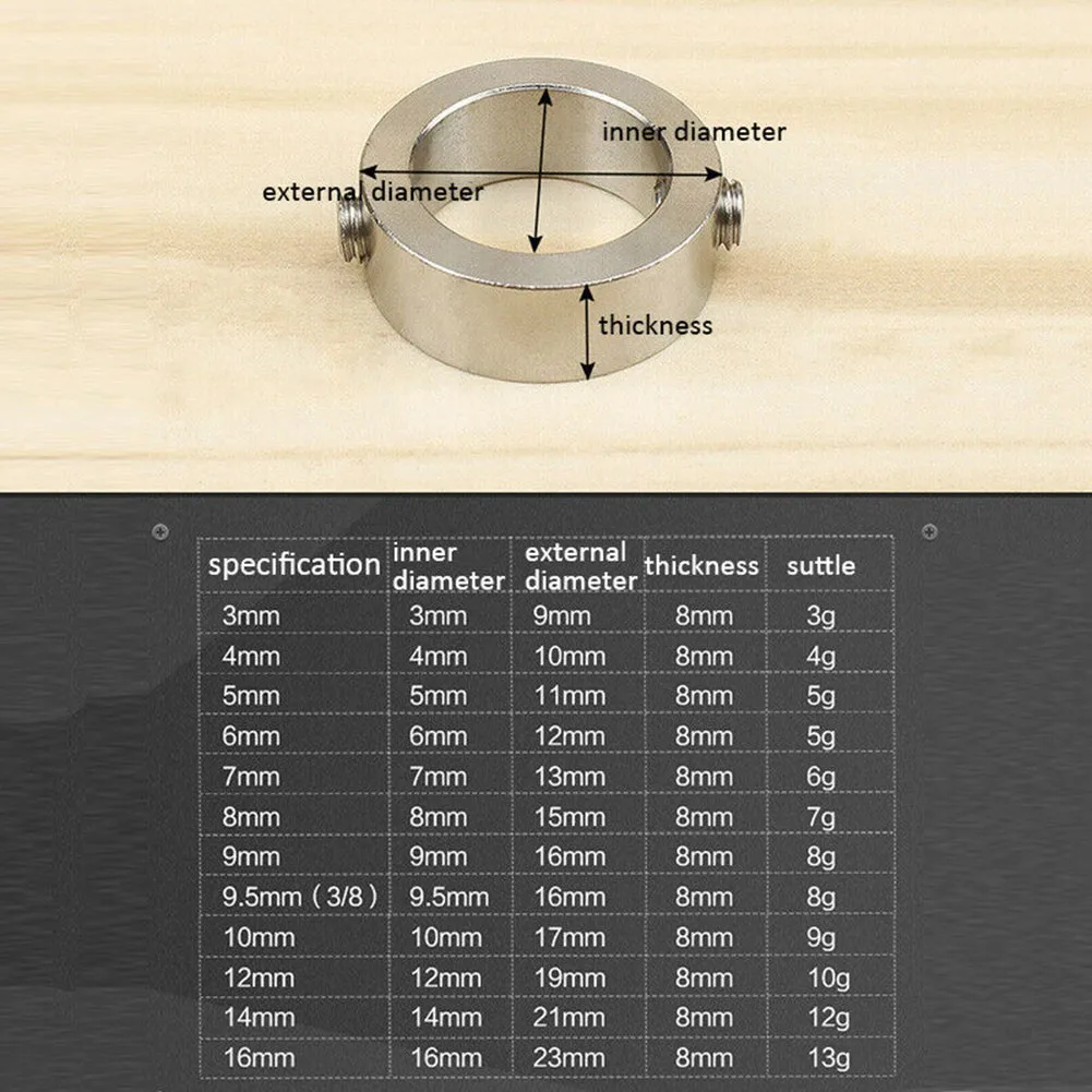 5-Piece Drill Bit Depth Stop Collar Kit Made from 304 Stainless Steel for Reliable Depth Limiting on Drills 3-16mm