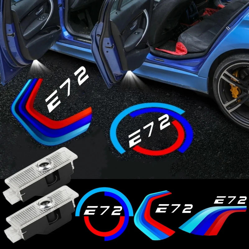 2Pcs HD LED Ghost Shadow Logo Projection Courtesy Puddle Welcome Light For BMW X6 E71 E72 2008‑2014 Plug And Play Car Door Lamp