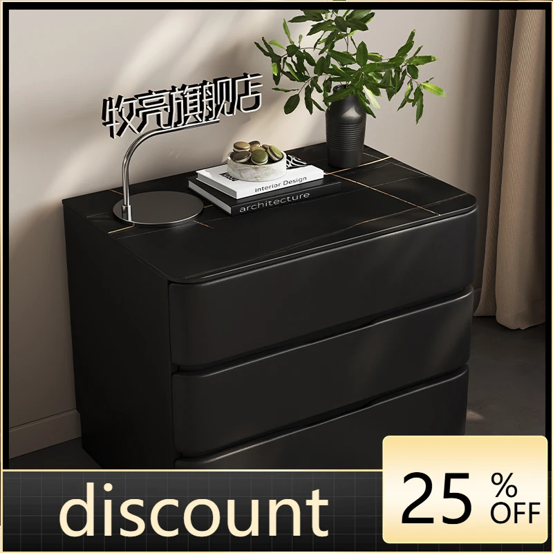 LTT minimalist all-solid wood bedside table simple modern light luxury side cabinet