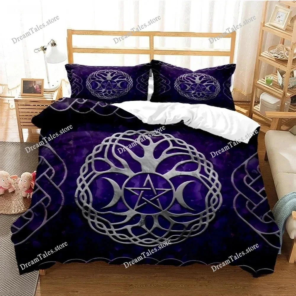

Triple Moon and Pentagram Duvet Cover Comforter Bedding Sets Soft Quilt Cover and Pillowcasesfor Teens Single Double Queen King7