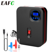 EAFC 120W Car Air Pump Wireless/Wired Air Compressor Digital Tire 150PSI Portable Auto Inflator Car Motorcycle Tire Inflator