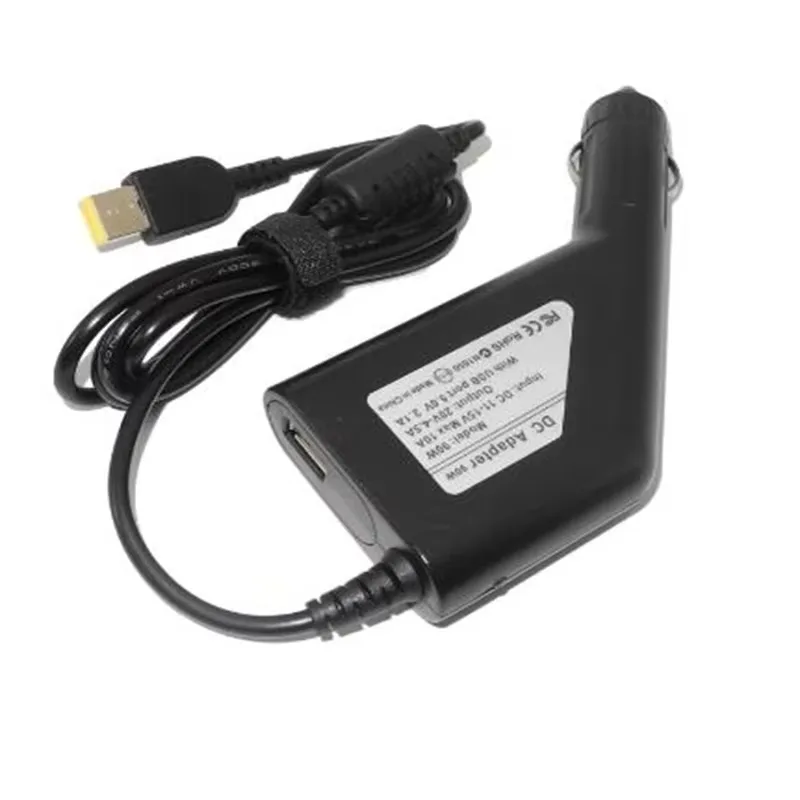 

ThinkPad 90W Power Adapter 20V 4.5A USB Car Charger DC 12V Compatible with Laptop Charging