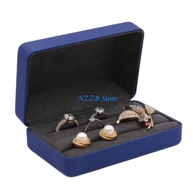 

T21F Stylish Rings Keeper Box for Convenient Storage Solution Portable for Jewelry Collectors and Frequent Travelers