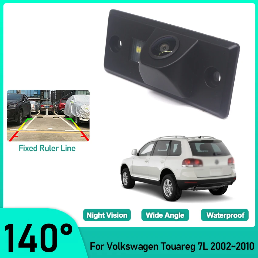 CCD HD Fisheye Rear View Camera For Volkswagen Touareg 7L 2002 2003 2004 2005 2006 2007 2008 2009 2010 Car Reverse Monitor