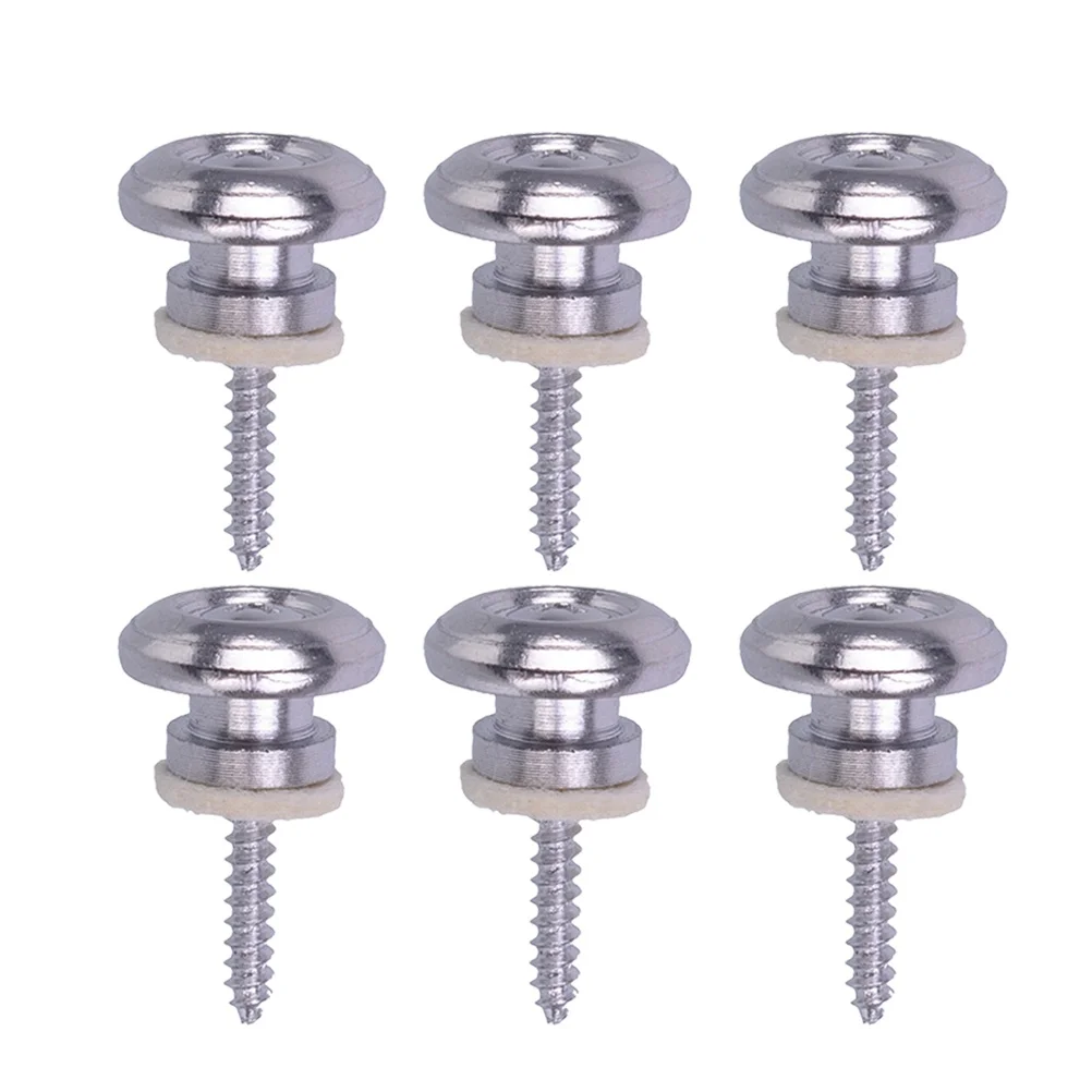

7pcs Button Buckle Acoustic Fixator Screw Bolt Durable Guitar Belt Screw Bolt Folk Guitar Accessories Gasket Protection