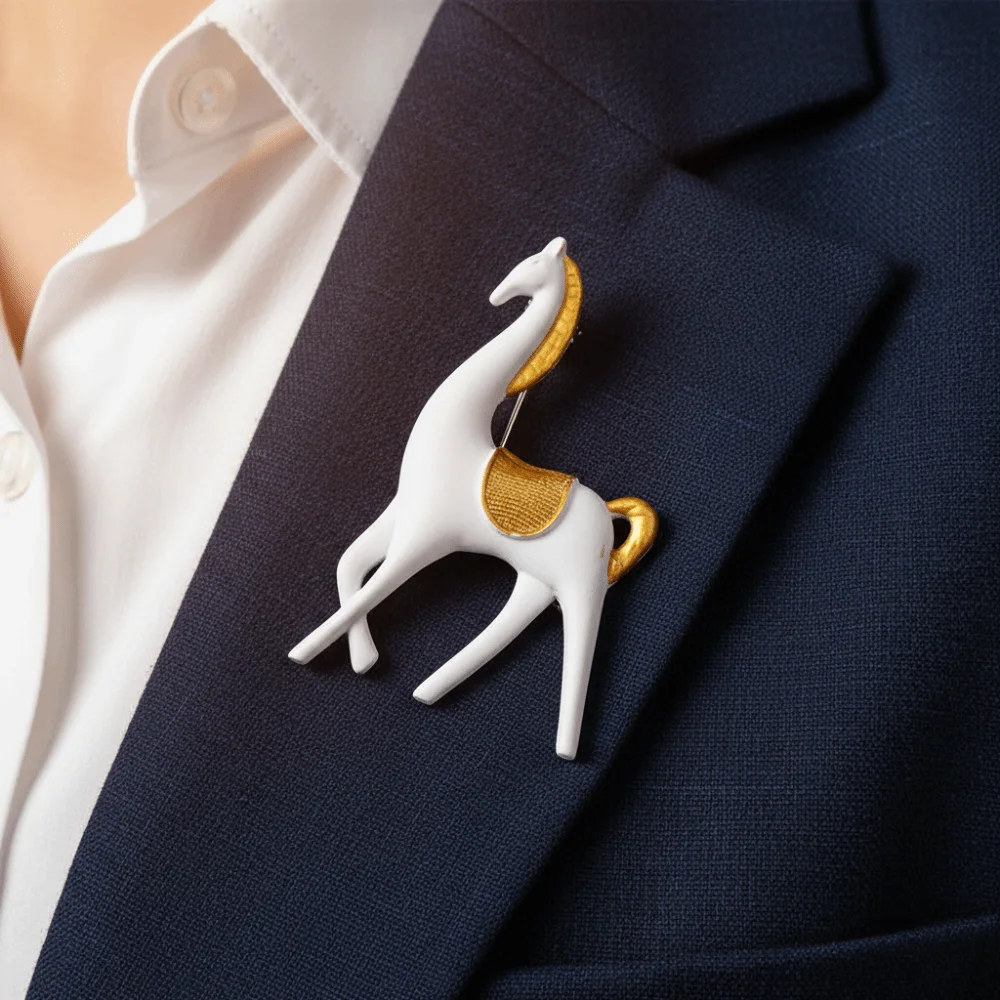 الحيوان الإبداعية الحصان دبابيس أنيقة شخصية زودياك الحصان دبابيس خمر مجوهرات المهر شارة دبوس الرجال دعوى الملحقات