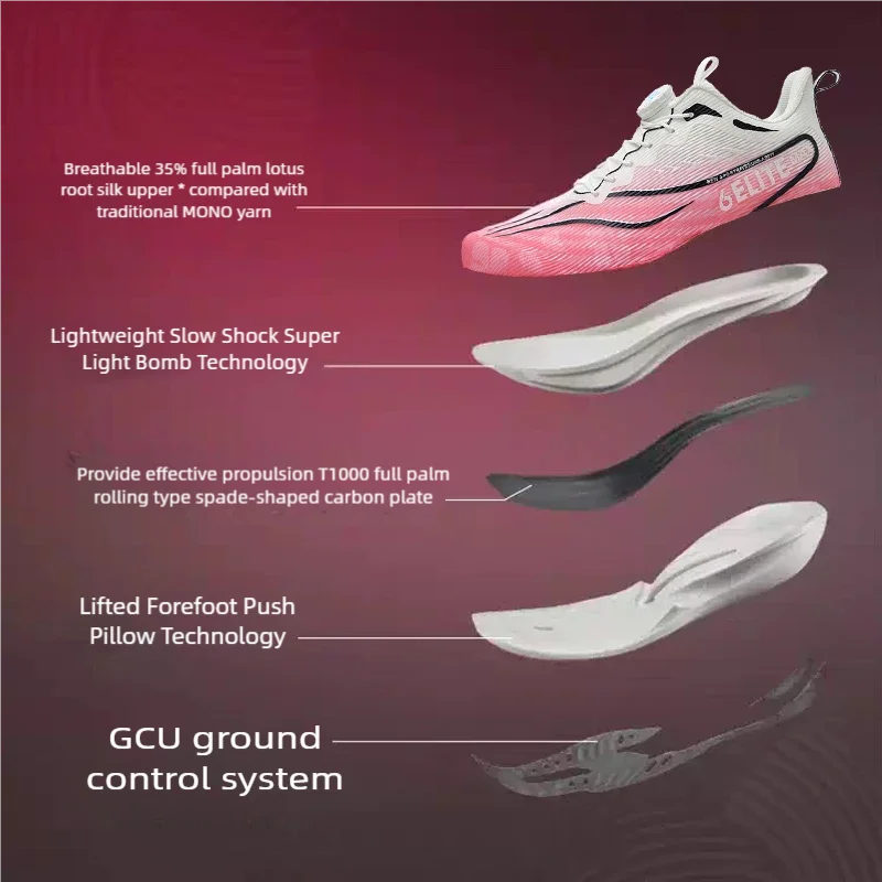 Chaussures de course hommes haute qualité paume complète plaque de carbone coussin professionnel ​ Chaussures d'entraînement Baskets légères et résistantes à l'usure