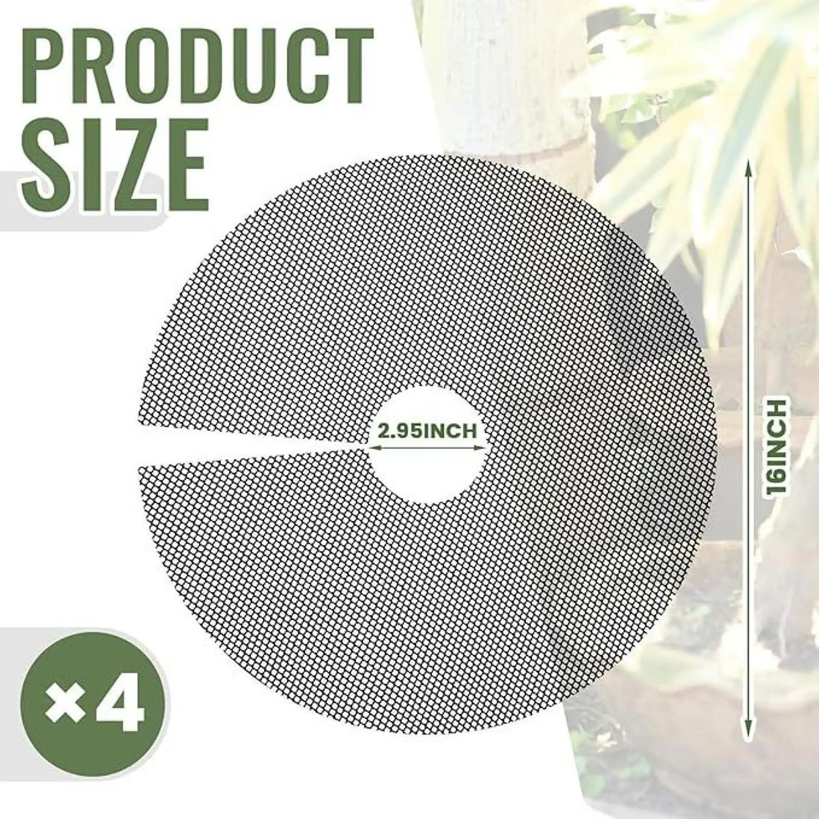 4x وعاء النبات غطاء حامي التربة زهرة النبات حامي حصيرة للبستنة