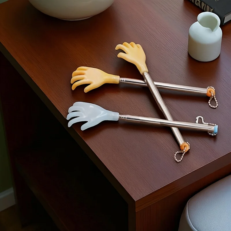 1Pc Portable Back Scratcher, Home Travel Itch Relief Tool, Holiday Gift (Random Postcard Included)