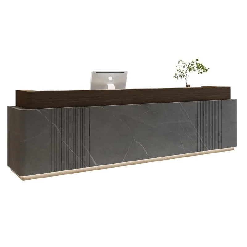 White Front Reception Desk Podium Lectern Checkout Register Shop Counter Hair Salon Pulpitos Meuble Caisse Office Desk Furniture