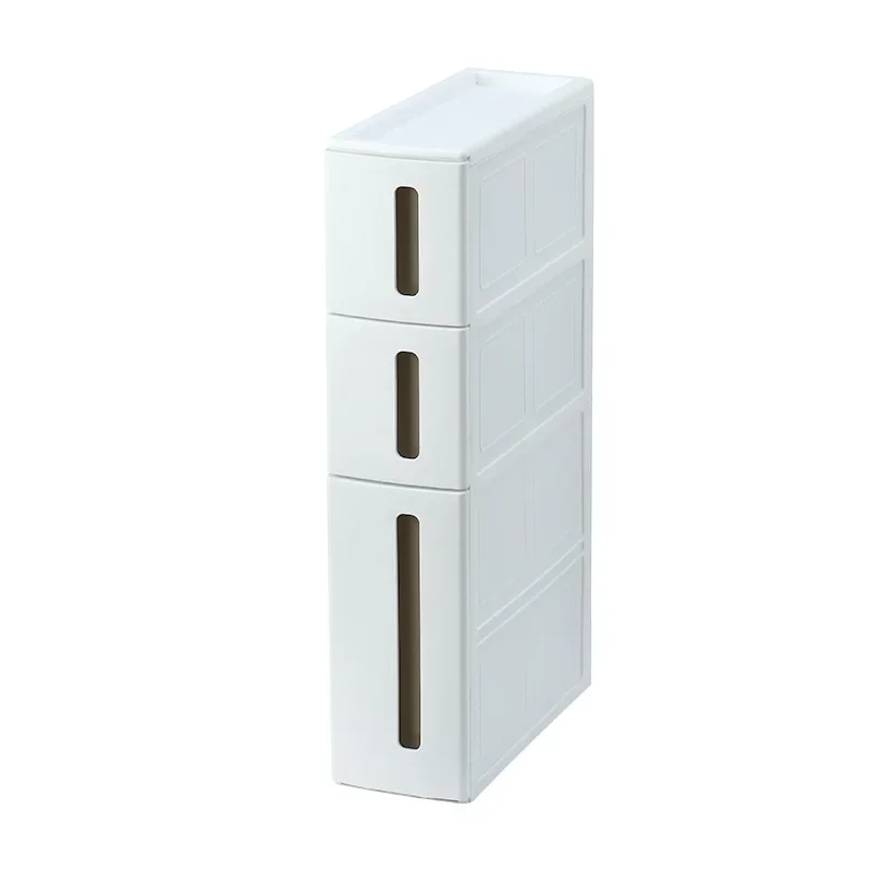 

14CM Narrow Seam Storage Cabinet Drawer Style Bathroom Storage Rack Kitchen Refrigerator Seam Storage Shelf Toilet Seam Cabinet