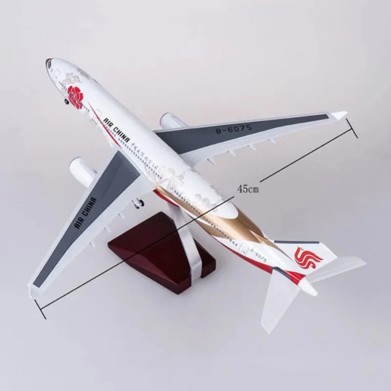 47cm Scale Aircraft A330 Air China Model Airplanes Diecast Resin Aviation Kit With Wheels & Stand For Souvenir Adults Fun Gifts