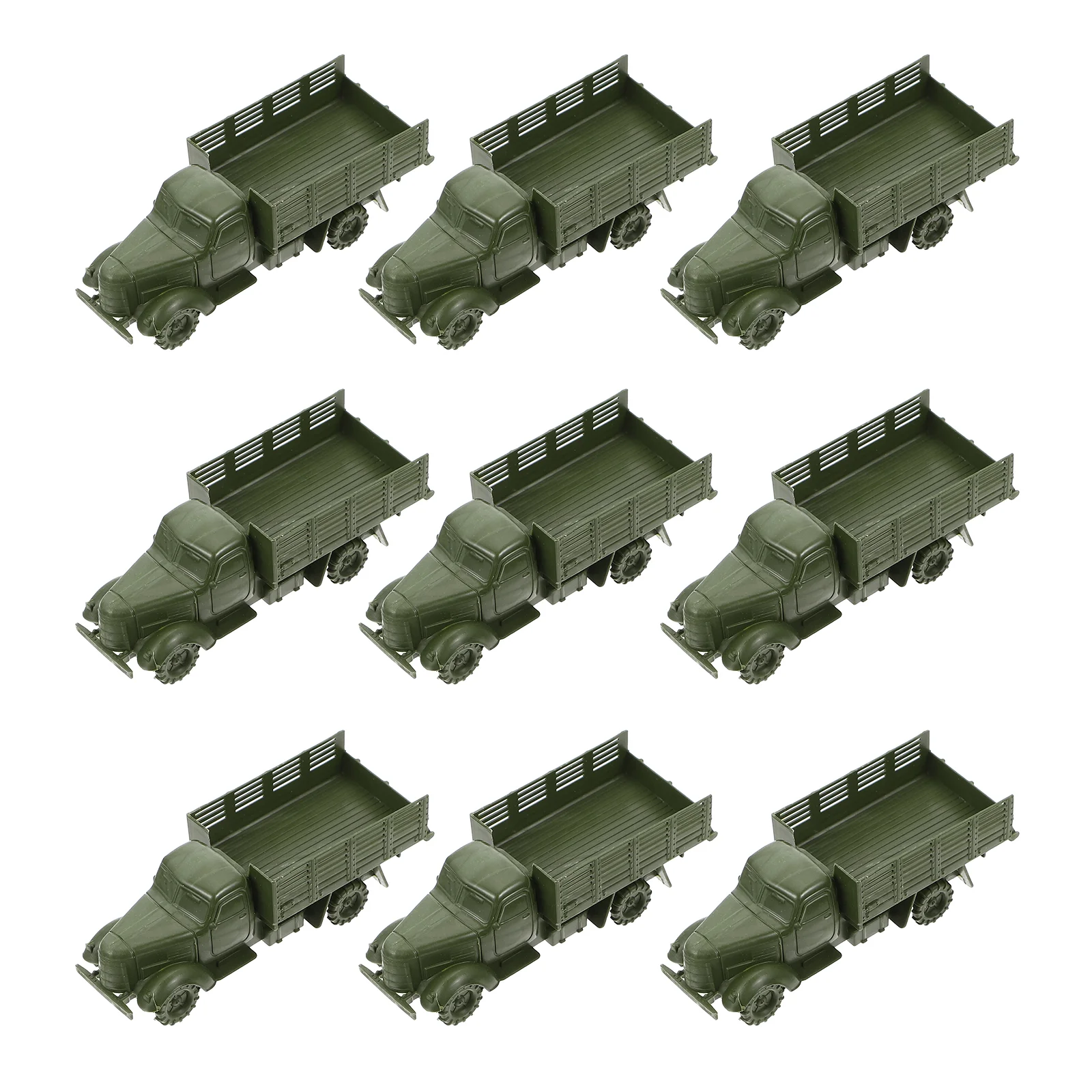 10 Pcs Truck Model Tank Kids Car Vehicle Models Plastic Transport Child