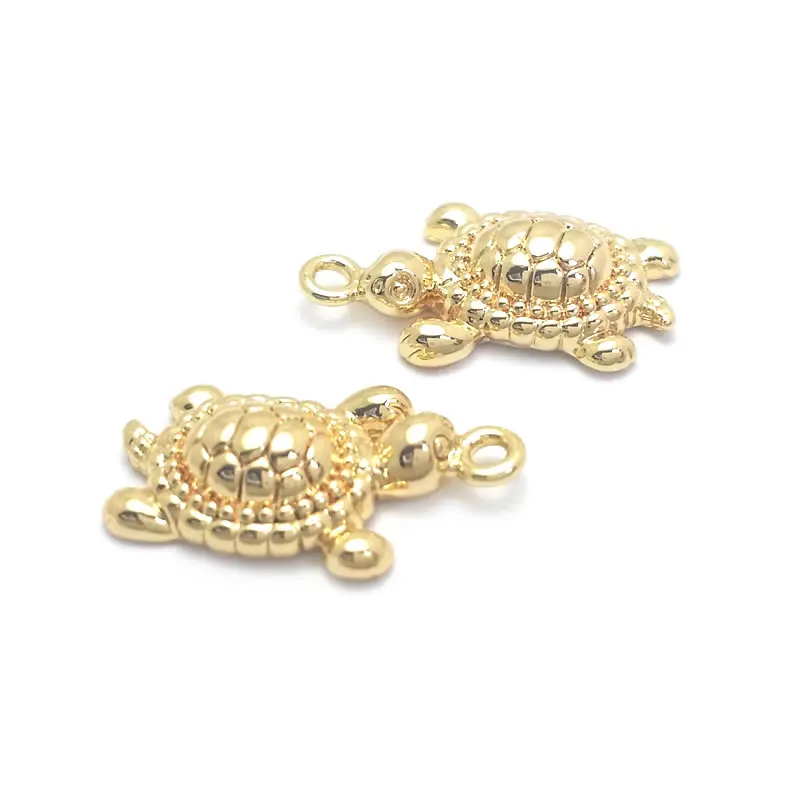 10PCS 18K Gold Color Tortoise Charms Pendants High Quality Necklace Earrings Diy Jewelry Accessories Rosediy official-website