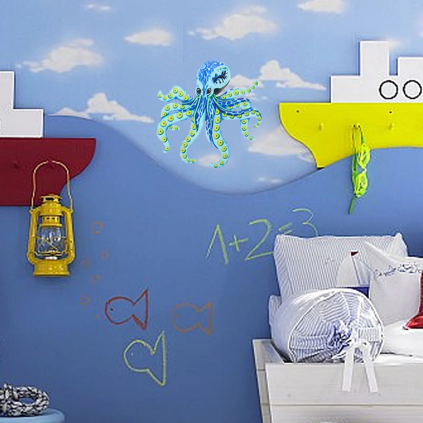 

Ocean Sea Animal Figurine Wall Decoration Outdoor Sky-blue Hanging