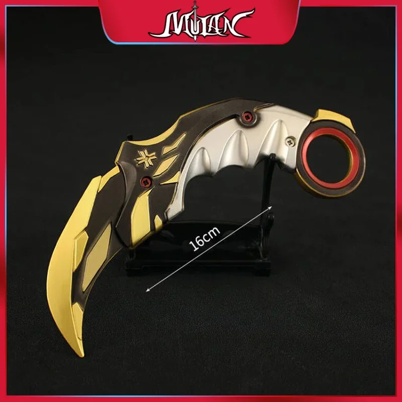 Couteau à Griffes en Métal, Modèle de Jeu, Katanas Japonais, Vraies Épées, Jouets, 16cm, Karambit Champions 2021