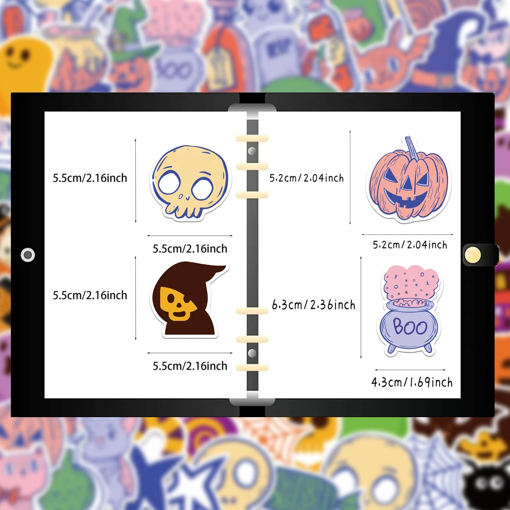 45 قطعة من ملصقات الرسوم المتحركة اللطيفة للهالوين الإبداعية، علامات مذكرات قرطاسية، زجاجة جراب هاتف، ملصقات شخصية جمالية #3