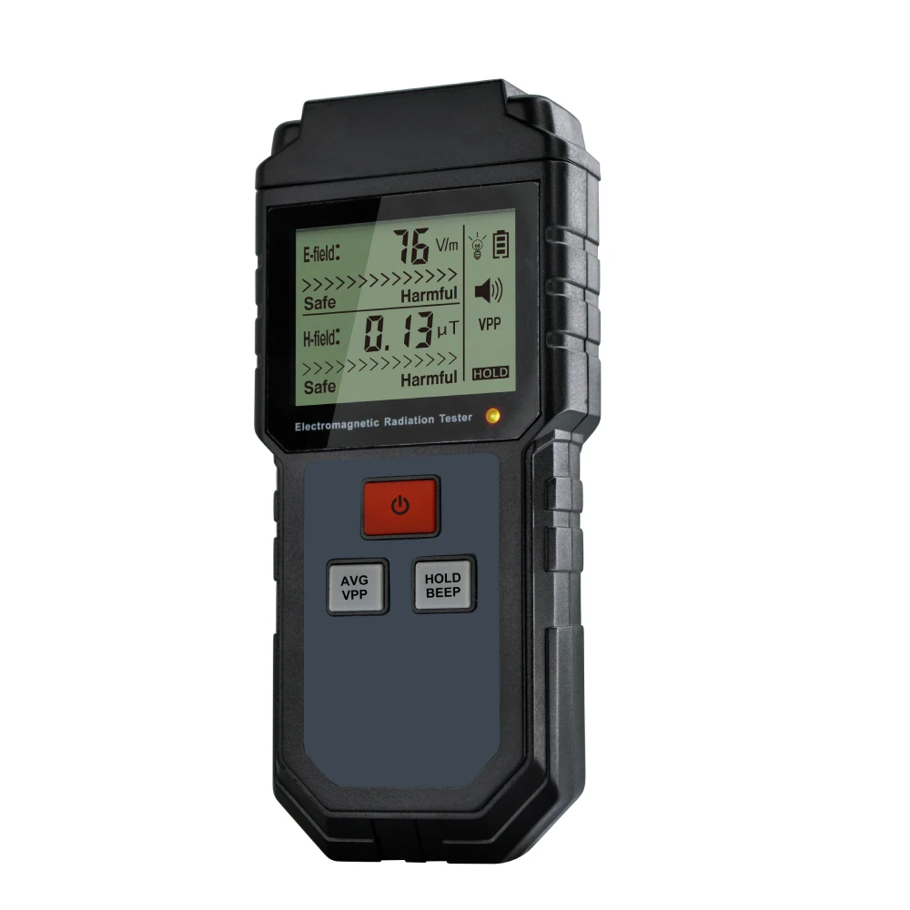 Electromagnetic Radiation Tester Electric Field & Magnetic Field Dosimeter Tester Sound and Light Alarm