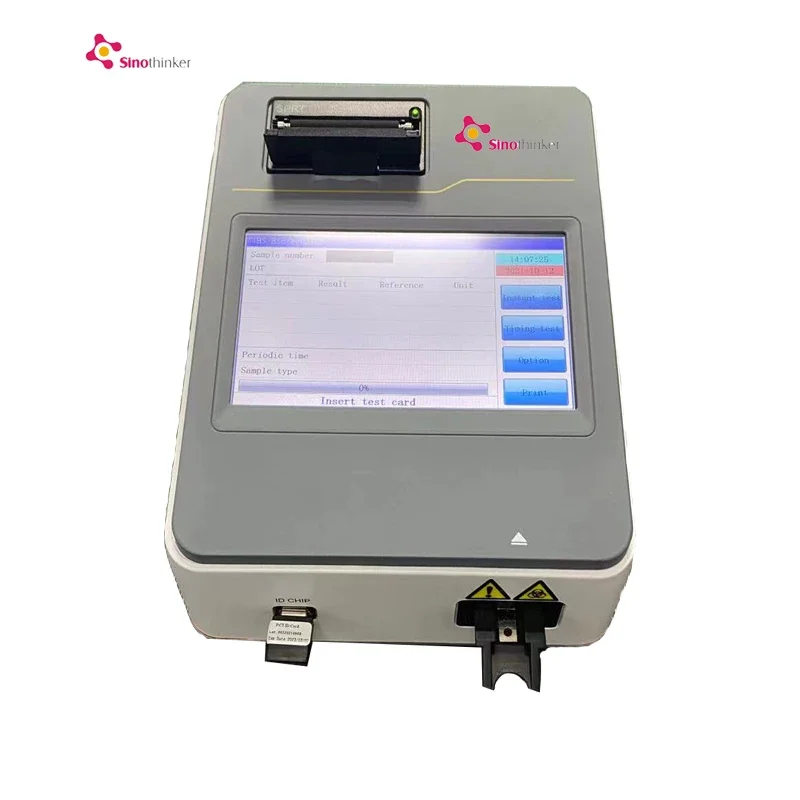 Sinothinker Brand Clinical Analytical Instruments 7 Inch Touch Quantitative Fluorescence POCT Immunoassay Analyzer