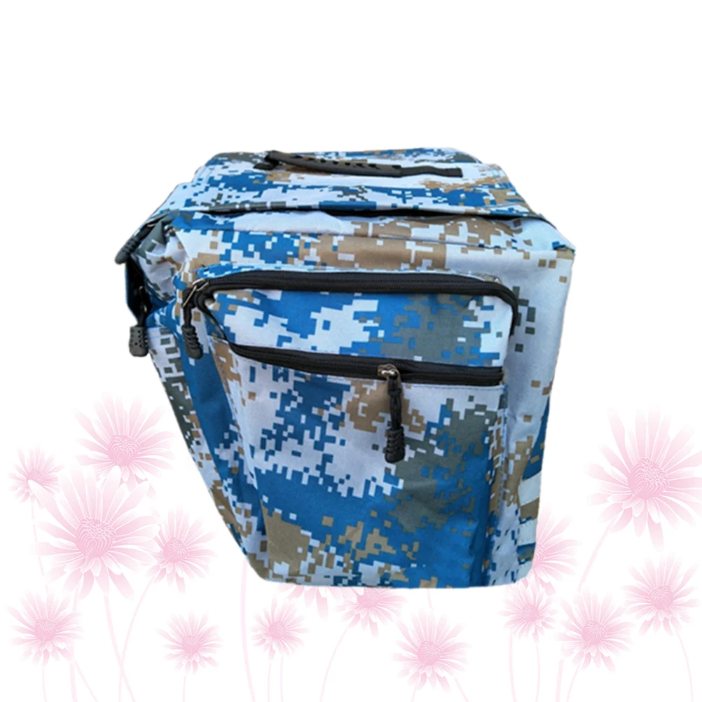 

Camouflage Bike Rear Seat Bag Large Cycling Pannier Double Tail Bag Mountain Bike Pack Shoulder Carry Handle Pannier