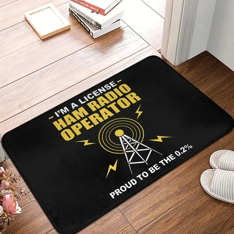 Licensed Ham Retro Radio Operator Doormat Anti-Slip Kitchen Bath Mat Living Room Door Floor Entrance Carpet Rug HOME Decor