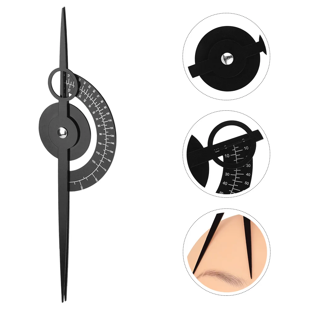 1pc Righello di misurazione del sopracciglio Strumento di posizionamento del sopracciglio in acciaio inossidabile per la mappatura del trucco Microblading Tattoo Stencil Roller