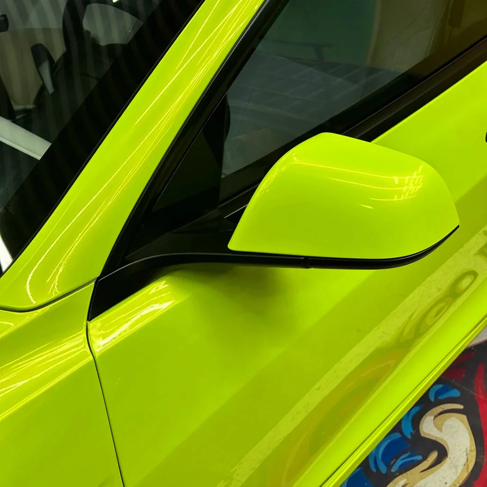 Car Sticker Multicolored Coral Florescent Yellow Vinyl Color Change Film PET Bubble Free Decals Car Sticker Interior Exterior