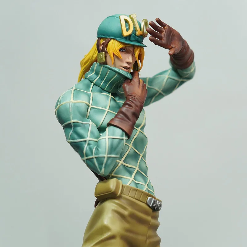 In-Stock 33cm Jojo Bizarre Adventure Diego Brando Figures Steel Ball Run Anime Figure Dio Logo Cap Collectible Model Toy