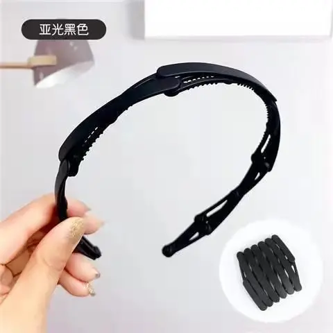 Retractable hair band new portable folding out hair band hairpin female summer invisible hair band teeth anti slip Headband