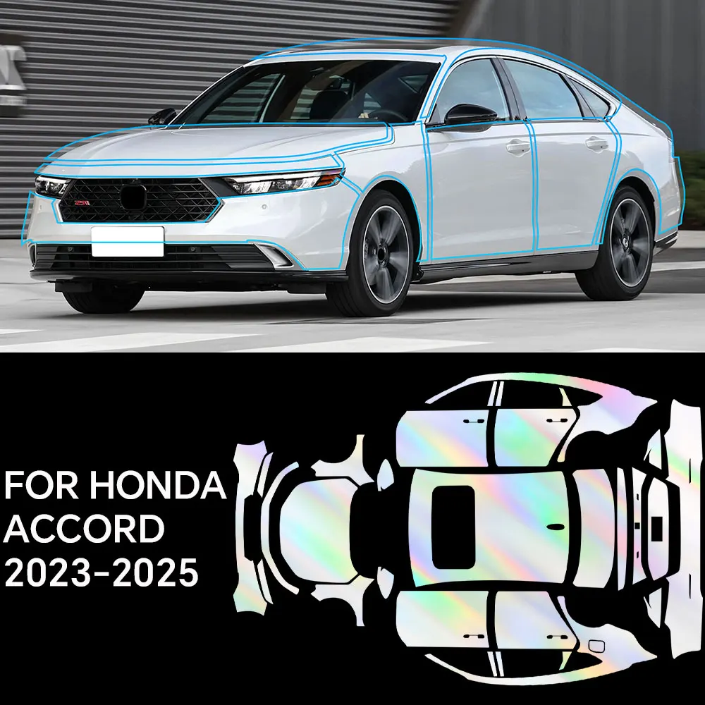 

Precut For Honda Accord 2023 2024 2025 TPU Scratch Resistant Car Paint Protection Film Clear Bra PPF Decal Kit Car Accessories