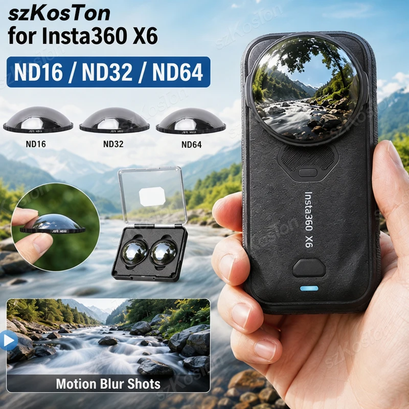 ND-Filter-Set für Insta360 X6 ND16 ND32 ND64 HD Optisches Glas Kameraobjektivfilter für Insta 360 X6 Outdoor-Vlog-Zubehör