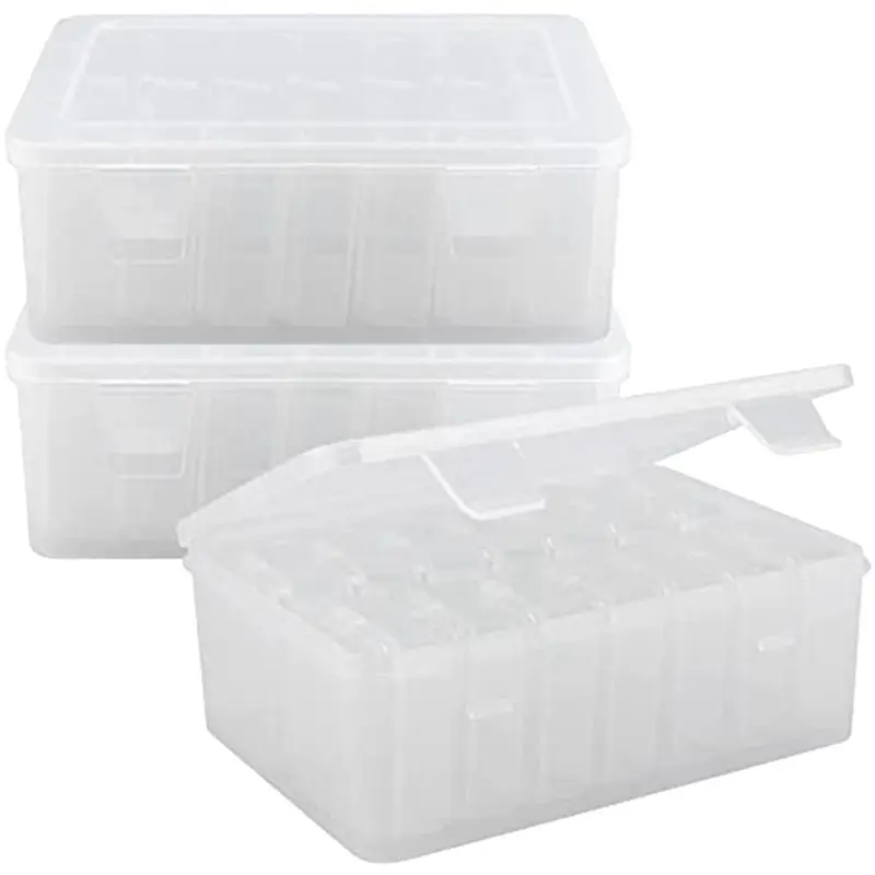 【CYBER MONDAY】3 Pack Mini Bead Storage Box, Clear Bead Storage Box with Lid, Rectangular Clear Jewelry Box, Crafts